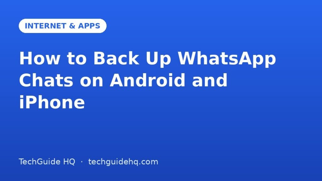 How to Back Up WhatsApp Chats on Android and iPhone